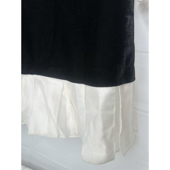 MONNALISA Black Velvet Long Sleeve PARTY DRESS Size Women’s Medium ITALY $382 - Picture 5 of 12